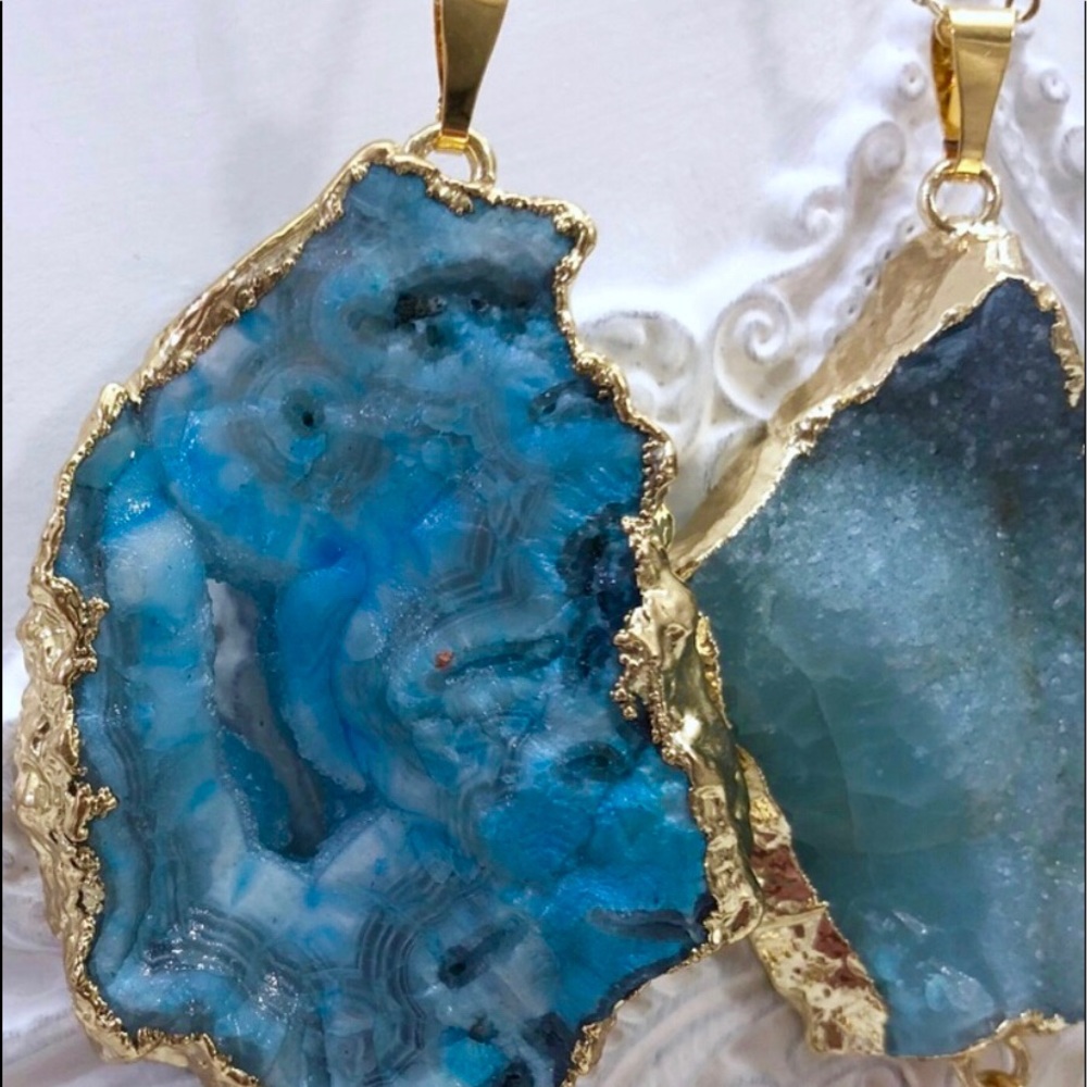 🆕Géode Druzy Tassel Necklace - Picture 5 of 5